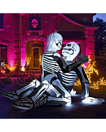 pooky Cuddling Skeletons Halloween Inflatable Decoration