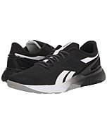 Reebok Men's Nanoflex Cross Trainer, Black/White/Pure Grey, 10