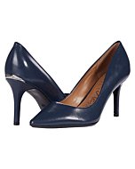 Calvin Klein Women's Gayle Pump, Navy Leather, 11