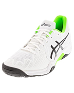 ASICS Kid's Gel-Resolution 8 Clay Grade School Tennis Shoes, 1, White/Green Gecko