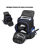 Trunab Gaming Console Backpack Compatible with PS5/PS4/PS4 Pro/PS4 Slim/Xbox One/Xbox One X/Xbox One S, Travel Carrying Bag with Multiple Pockets for 15.6” Laptop and Accessories