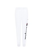 Champion Heritage Boys Iconic Track Pants | Athletic Jogger Pant | Kids Sweatpants  (Small, White)