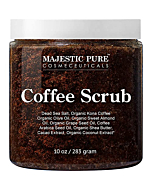 Majestic Pure Cellulite Hot Cream and Arabica Coffee Scrub Bundle - For Smoothing, Toning and Firming Skin - Reduces Appearance of Cellulite, Stretch Marks and Spider Veins