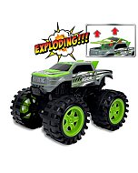 Exploding Monster Truck with Explosive Crash Sounds and Lights, Smash It Up Again and Again, Toy for Boys and Girls 3 Years and Above [Amazon Exclusive] (Gray)