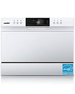 COMFEE’ Countertop Dishwasher, Portable Dishwasher with 6 Place Settings, Compact Dishwasher with 8 Washing Programs, Speed, Baby-Care, ECO& Glass, Mini Dishwasher for Dorm, RV& Apartment, White