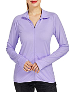 Willit Women's UPF 50+ Sun Protection Jacket SPF Shirts Long Sleeve Running Hiking Athletic UV Jacket Lightweight Purple M