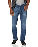 Buffalo David Bitton Men's Straight Six Jeans, Veined and Worked, 32 34