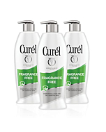 Curl Fragrance Free Body Lotion, Unscented Dry Skin Moisturizer for Sensitive Skin, with Advanced Ceramide Complex, Repairs Moisture Barrier, 13 Ounce (Pack of 3)