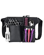 Noverlife Hairdresser Scissor Bag, Barber PU Leather Waist Pouch, Professional Hairdressing Tools Storage Holster with Waist Belt, Hair Salon Scissor Storage Waist Bag for Hairstylist