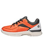 FitVille Wide Width Pickleball Shoes for Men All Court Tennis Shoes with Arch Support for Plantar Fasciitis (Orange, 10.5 Wide)