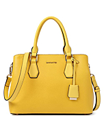 BOSTANTEN Women Leather Handbag Designer Top Handle Satchel Shoulder Tote Bags Crossbody Purses Yellow