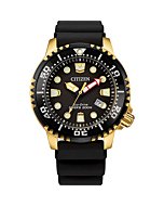 Citizen Eco-Drive Promaster Diver Men's Watch, Black Dial Stainless Steel, with Polyurethane Strap, Black