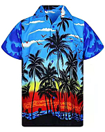 Men's Hawaiian Shirt Short Sleeve Button Beach Shirt 3_XX-Large