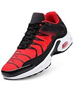 Mens Fashion Running Shoes Lace up Air Cushion Basketball Sneakers Tennis Comfort Work Athletic Sport Trainers Red