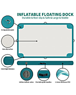 AZXRHWYGS Inflatable Dock, 10x6 ft Inflatable Floating Dock Platform for Lake Floating Island Rafts with None-Slip Surface, Air Pump, Carry Bag for Lake Ocean