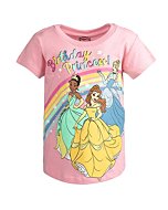 Disney Beauty and The Beast Princess Belle Cinderella Tiana Big Girls T-Shirt 10-12 Pink