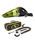 Auto Joe ATJ-V501 12-Volt Portable Car Vacuum Cleaner w/16-Foot Cable, Interior Auto Detailing Accessory Kit, HEPA Filter x2 and Storage Bag, Green