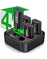 Charger for Xbox One Controller Battery Pack with 4 x 1200mAh USB Rechargeable Xbox One Battery Charger Station for Xbox Series X|S, Xbox One S/One X/One Elite Controllers-Accessories Kit for Xbox One