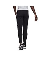 adidas Women's AEROREADY Sereno Slim Tapered-Cut 3-Stripes Pants, Black/White, X-Small/Petite