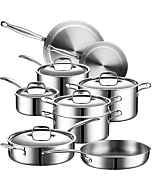 Steel Heavy Pots & Pans Set 