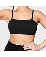 Aoxjox Women's Workout Bandeau Sports Bras Taining Fitness Running Yoga Crop Tank Top (Black, Medium)