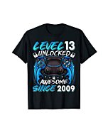 Level 13 Unlocked Awesome Since 2009 13th Birthday Gifts T-Shirt