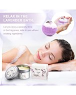 Birthday Gifts for Women Bath and Body Works Gifts Set for Women Spa Gifts Baskets for Women Bubble Bath for Women Lavender Gifts for Women,Mom,Her,Sister,Wife,Auntie Wine Tumbler Purple Womens Gifts