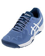 ASICS Kid's Gel-Resolution 8 Grade School Tennis Shoes, 1, Blue Harmony/White