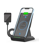 NANAMI Fast Wireless Charger - Smart Auto-Aiming Qi-Certified Wireless Charging Stand with 18W QC3.0 Adapter USB Phone Charger for iPhone 13/12/XS/8, Compatible Samsung Galaxy S22/S21/S20/S10/Note 20