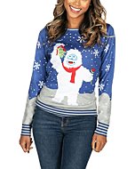 Tipsy Elves Romantic Bumble Ugly Christmas Sweater for Women for Holiday Parties and Gatherings Size Medium