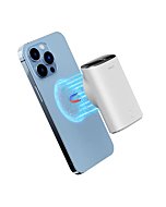 iWALK Magnetic Wireless Portable Charger, 9000mAh Power Bank with 7.5W Fast Wireless Charging and 18W USB-C PD, Compatible with iPhone 13/13 Pro/13 Pro Max /12/12 Pro/12 Pro Max，White