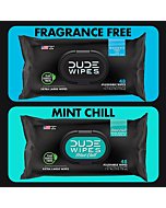 DUDE Wipes Flushable Wipes Dispenser, Unscented & Mint Chill Combo, Wet Wipes with Vitamin-E & Aloe for at-Home Use, Septic and Sewer Safe, 48 Count (576ct, Pack of 12)