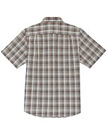 Dubinik Mens Short Sleeve Button Down Shirts 100% Cotton Plaid Casual Shirt with Pocket