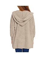 FSHAOES Girls Fleece Hooded Coats Long Sleeve Hoodies Solid Color Casual Warm Outwear with Pocket Jackets