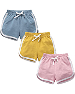 3 Pack Little Big Girls Running Athletic Cotton Shorts Toddler Kids Workout Dance Dolphin Short