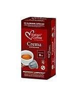 Italian Coffee Aluminum pods compatible with Nespresso original machines, Italian Expresso capsules (Crema, 100 pods, Aluminum pods)