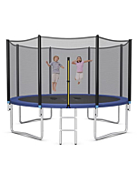 Giantex Trampoline, 16Ft ASTM Certified Approved Outdoor Trampoline w/ Enclosure Net, Recreational Trampolines w/ Jumping Mat Ladder Rust-Resistant Poles for Kids Adults