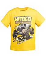 Monster Jam Maximum Destruction Little Boys T-Shirt Mesh Shorts Yellow/Gray 7-8