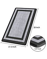 Mattitude Kitchen Mat and Rugs Cushioned Kitchen mats ,17.3"x 28",Non-Skid Waterproof Kitchen Rugs and Mats Ergonomic Comfort Standing Mat for Kitchen, Floor Home, Office, Laundry , Black