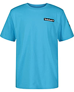 Timberland Boys' Big Short Sleeve Graphic T-Shirt, Horizon Blue 22, 8