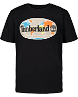 Timberland Boys' Big Short Sleeve Graphic T-Shirt, 09 Black 22, 8