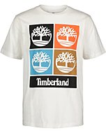 Timberland Boys' Big Short Sleeve Graphic T-Shirt, 06 White 22, 8