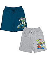 Disney Pixar Toy Story Alien Buzz Lightyear Mr. Potato Head Rex Woody Little Boys French Terry 2 Pack Shorts Blue/Grey 6