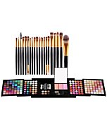 All In One Makeup Set Eyeshadow Pigmented Waterproof Blush Concealer Makeup Eyebrow Powder Palette WomenCosmetics Kit + 20pcs brush… (177 color with brush)