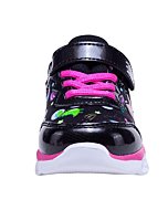 Mucinzoe Kids Led Shoes Girls Fashion Light Sneaker (Black Fuchsia,4)