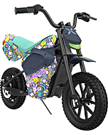 Hover-1 TRAK Electric Dirt Bike | 9MPH Top Speed, 9 Mile Range, 4HR Quick Charge,12" Air-Filled Tires, 120LB Max Weight, 2.25ft Tall, UL Certified & Tested - Safe for Kids & Teens, Black