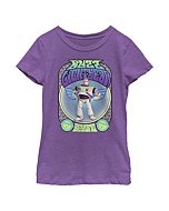 Disney girls Disney Pixar Toy Story Buzz Lightyear Gig Short Sleeve Tee T Shirt, Purple Berry, X-Small US