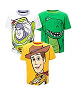 Disney Pixar Toy Story Buzz Lightyear Woody Little Boys 3 Pack T-Shirts [Blank] 7-8