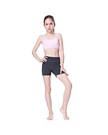 MIVEI Girls' 4" Volleyball Dance Shorts - Youth Sports Yoga Gym Biker Running Kids Athletic Spandex Short with Back Pocket Grey