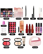 MISS ROSE M All In One Makeup Kit, Makeup Kit for Women Full Kit,Multipurpose Women's Cosmetics Set,Beginners and Professionals Alike,Easy to Carry(Pink）